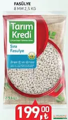 TARIM KREDİ KURU FASULYE 2,5 KG fiyat ve kampanya bilgisi